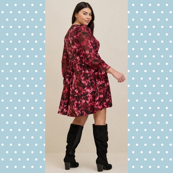 Torrid Mini Studio Knit Babydoll Dress - Picture 2 of 8